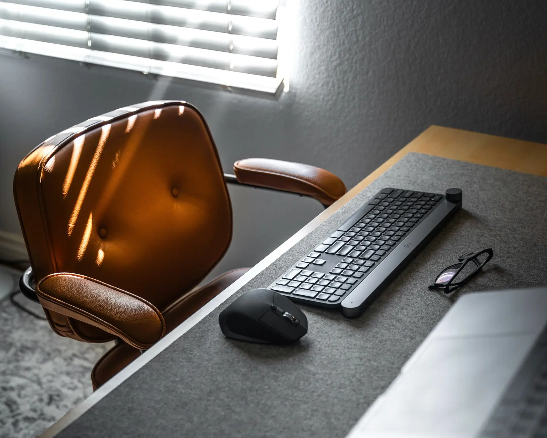 Image showing an empty chair infront of a desk